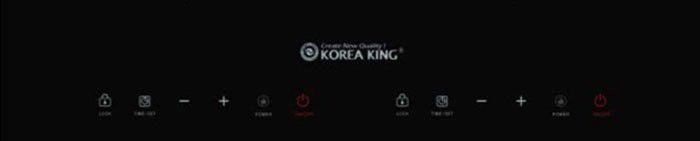 Bếp đôi hồng ngoại - điện từ Koreaking KIC-4000RH - Điều khiển