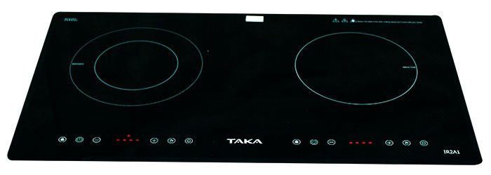 Bếp đôi hồng ngoại - điện từ Taka TK-IR2A1 - Góc nhìn thẳng