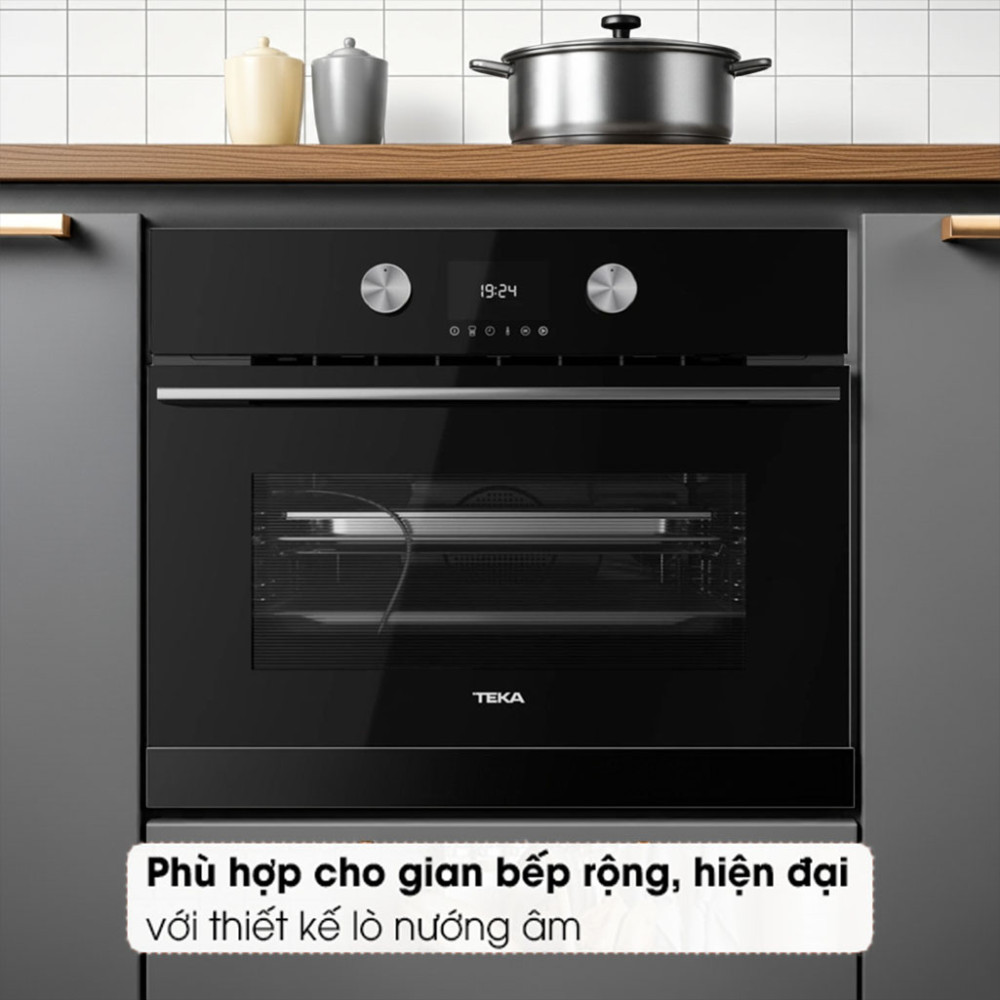 Lò hấp kết hợp nướng Teka HLC-8470-SC-BK thiết kế lắp âm sang trọng, chất liệu bền bỉ