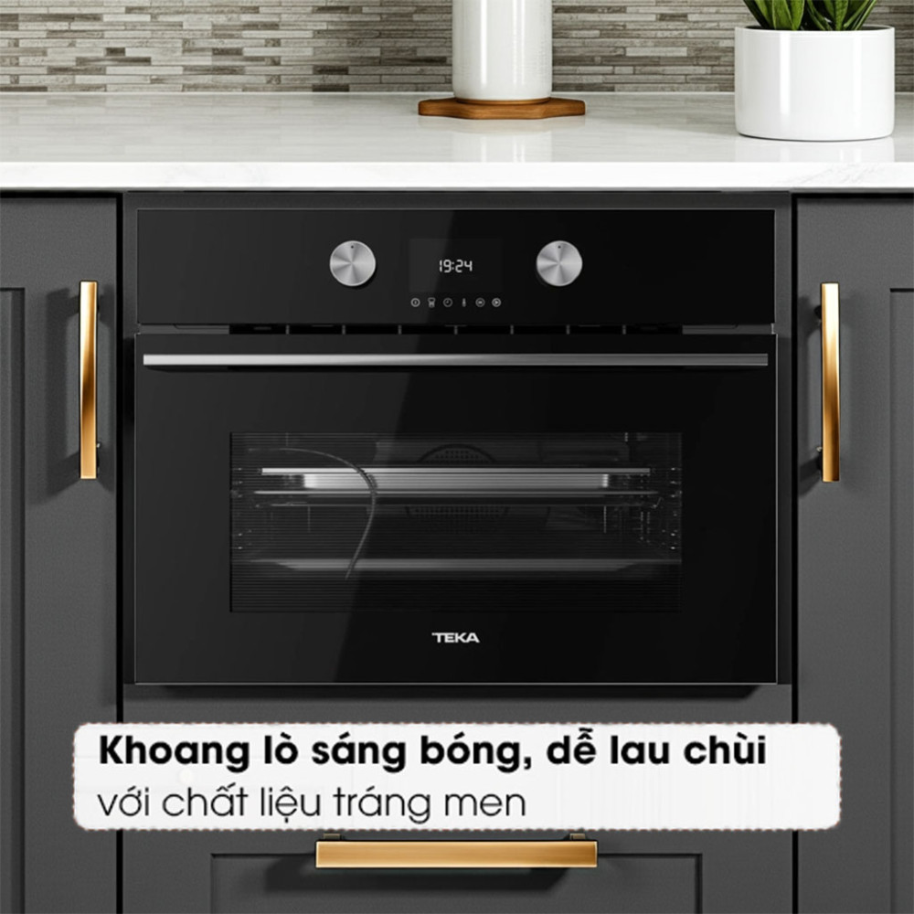 Lò hấp kết hợp nướng Teka HLC-8470-SC-BK chất liệu khoang lò an toàn sức khỏe, dễ vệ sinh