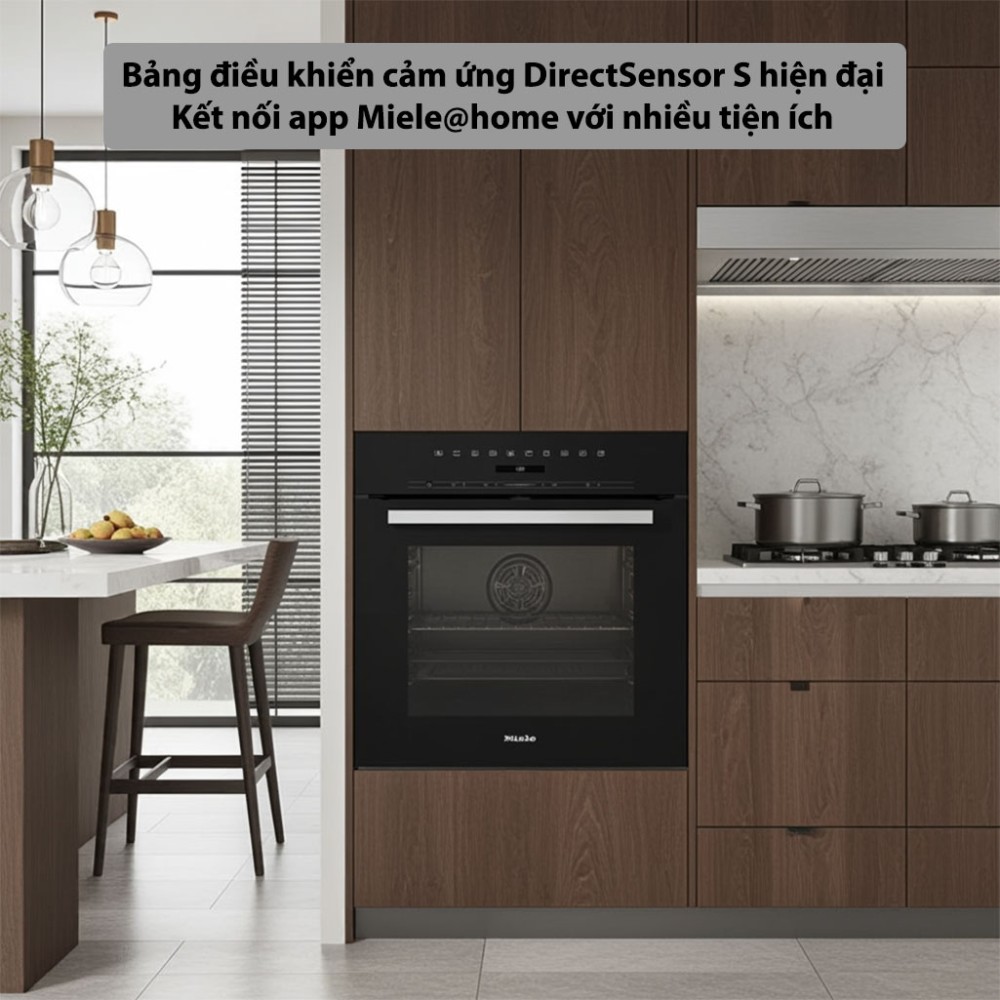 Lò nướng kèm hấp Miele DGC-7151 bảng điều khiển hiện đại dễ dàng sử dụng