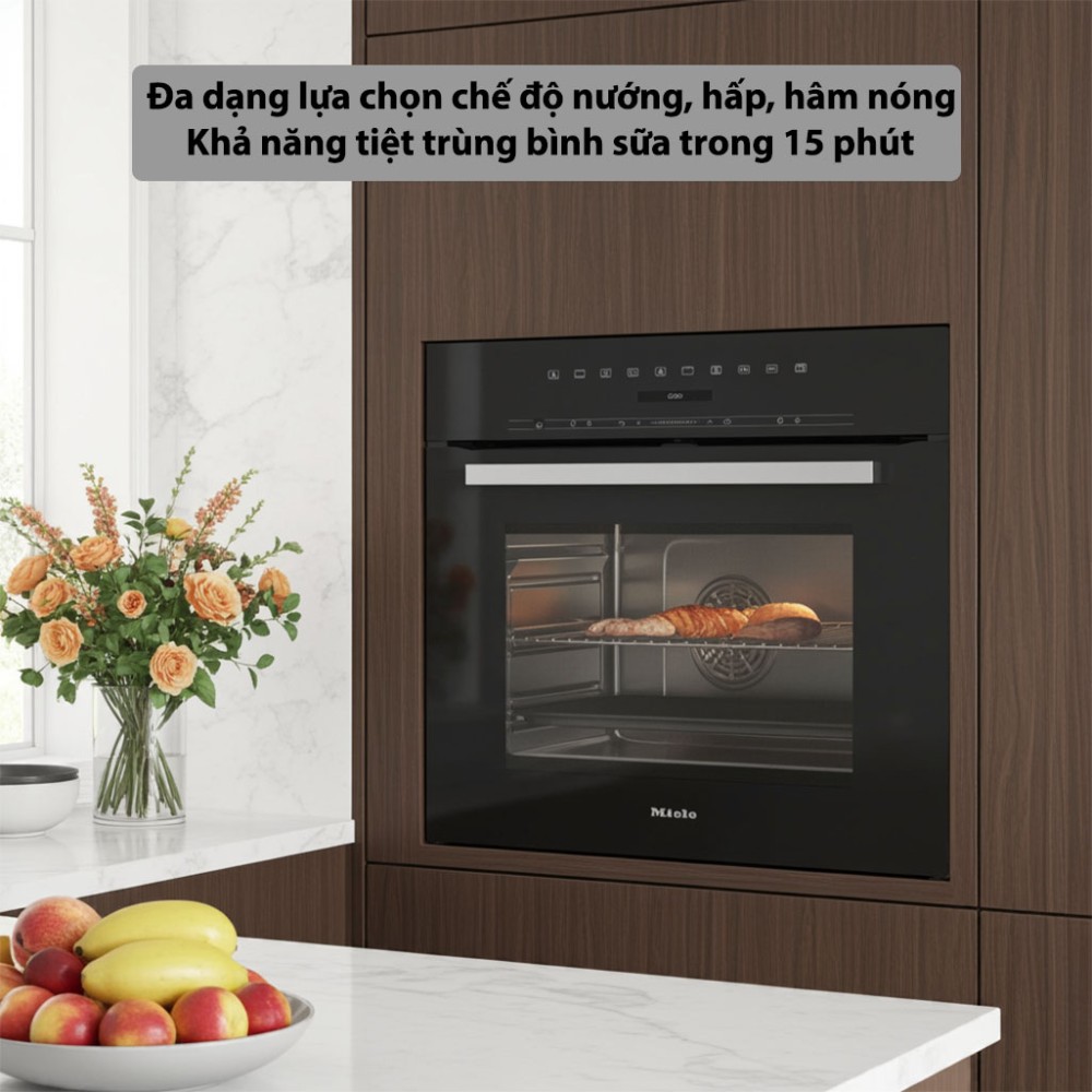 Lò nướng kèm hấp Miele DGC-7151 đa dạng chế độ hoạt động đáp ứng nhiều nhu cầu