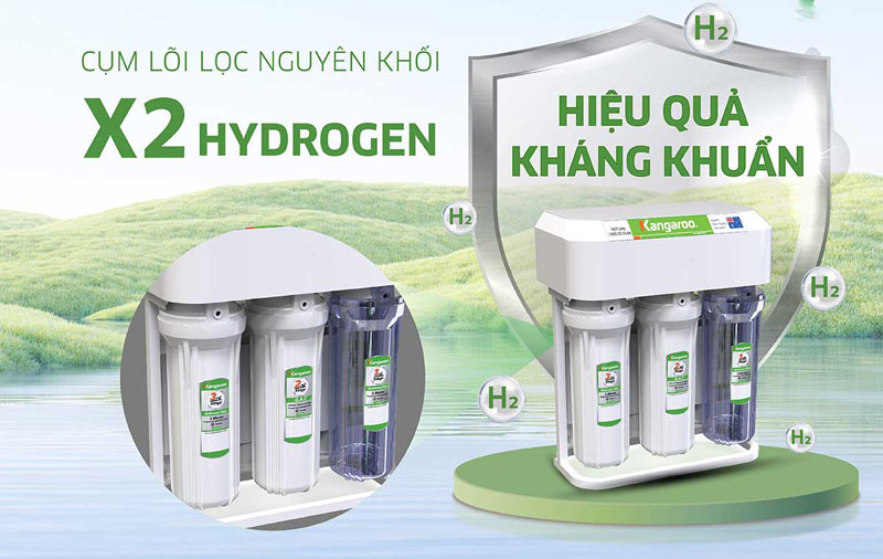 Lọc sạch hiệu quả,  gấp đôi Hydrogen và hiệu quả kháng khuẩn cao