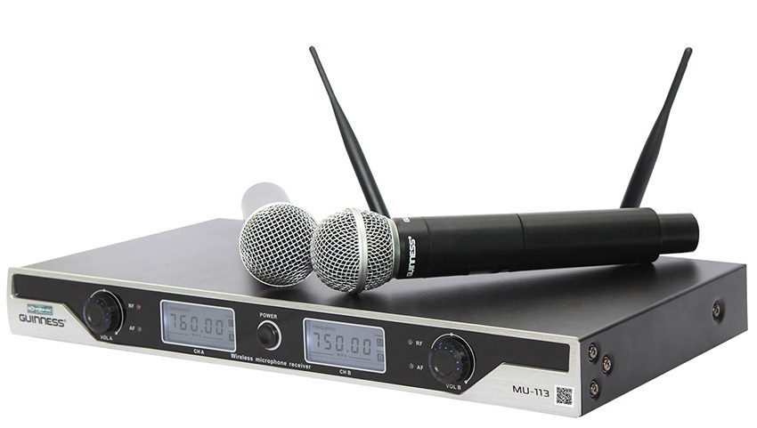 Thiết kế nguyên bộ của micro Karaoke không dây Guinness MU-113