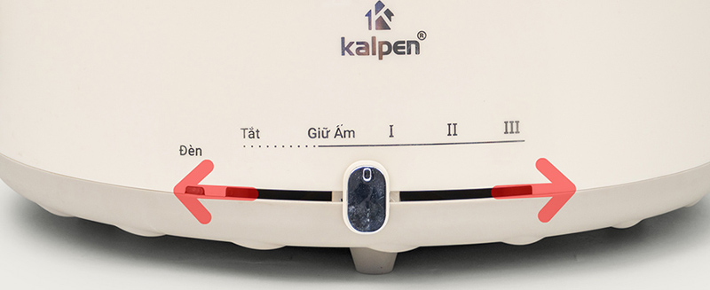 Nút gạt điều chỉnh nhiệt độ, có đèn LED báo chế độ hoạt động