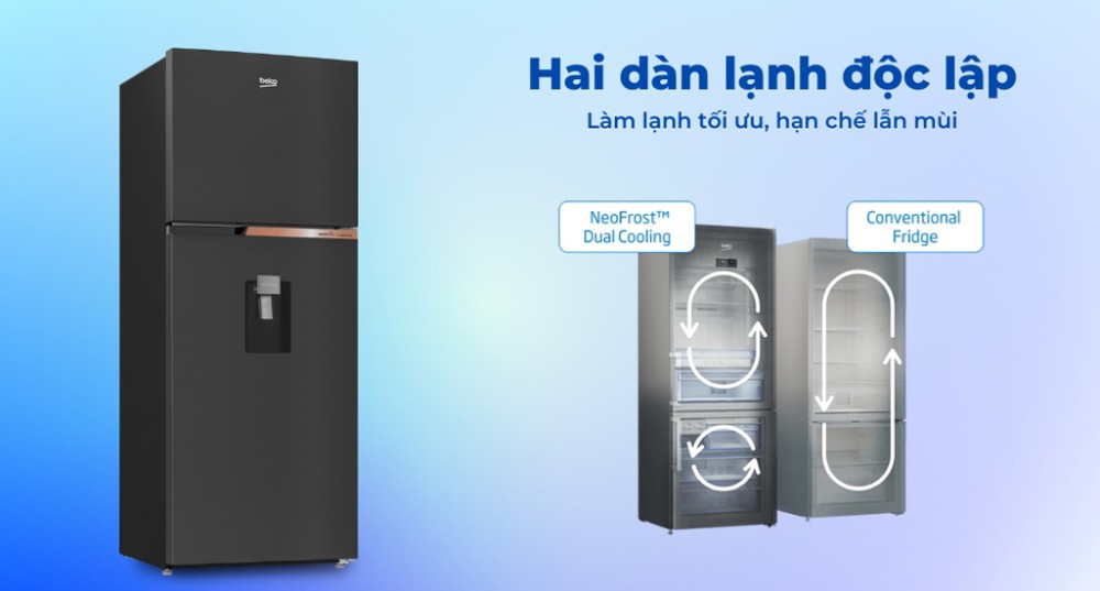 Hai dàn lạnh độc lập giảm thiểu tình trạng lẫn mùi thực phẩm