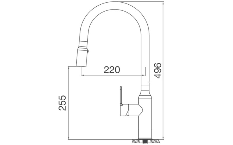 Vòi nóng lạnh dây rút inox Malloca K046-SS