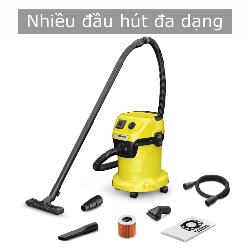 Máy hút bụi khô và ướt Karcher WD 3 P V-17/4/20 - Hàng chính hãng