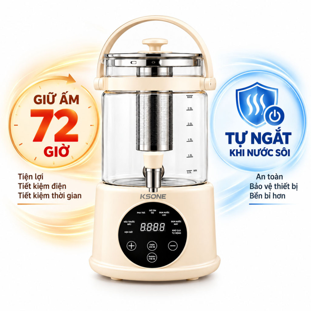 Ấm đun nước đa năng KSONE YS-012 - Hàng chính hãng