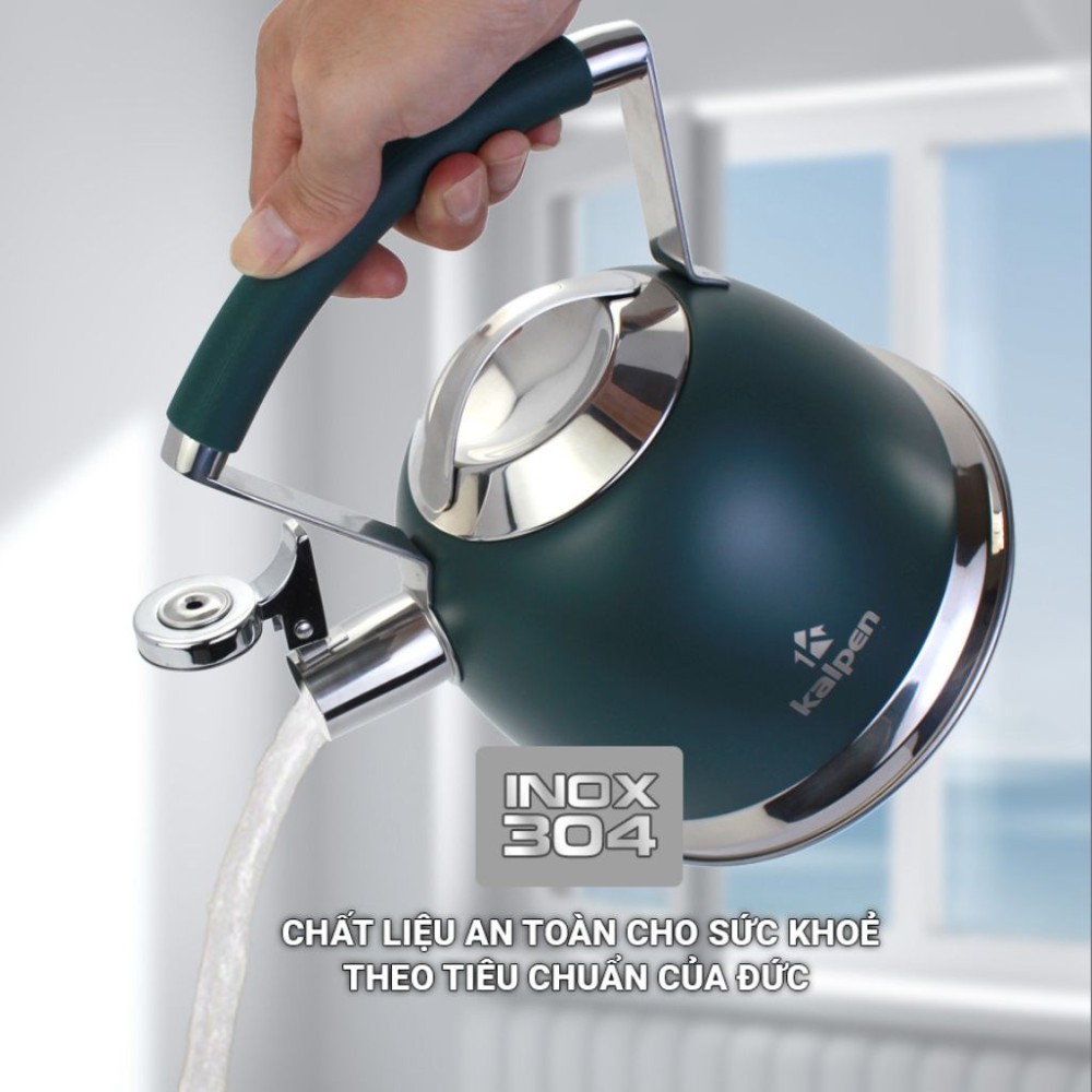 Ấm đun nước inox Kalpen KK02 - Hàng chính hãng