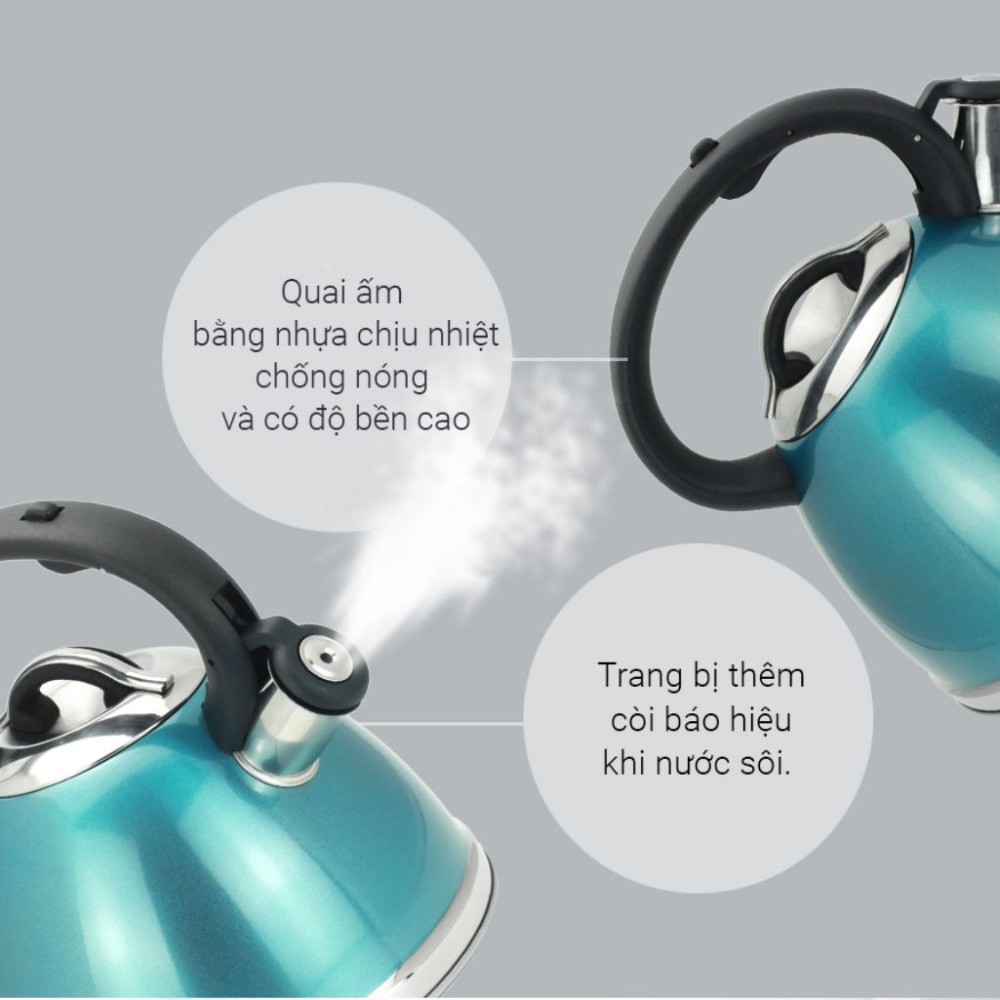 Ấm đun nước Inox 5 lớp đáy Kalpen KK03  - Hàng chính hãng