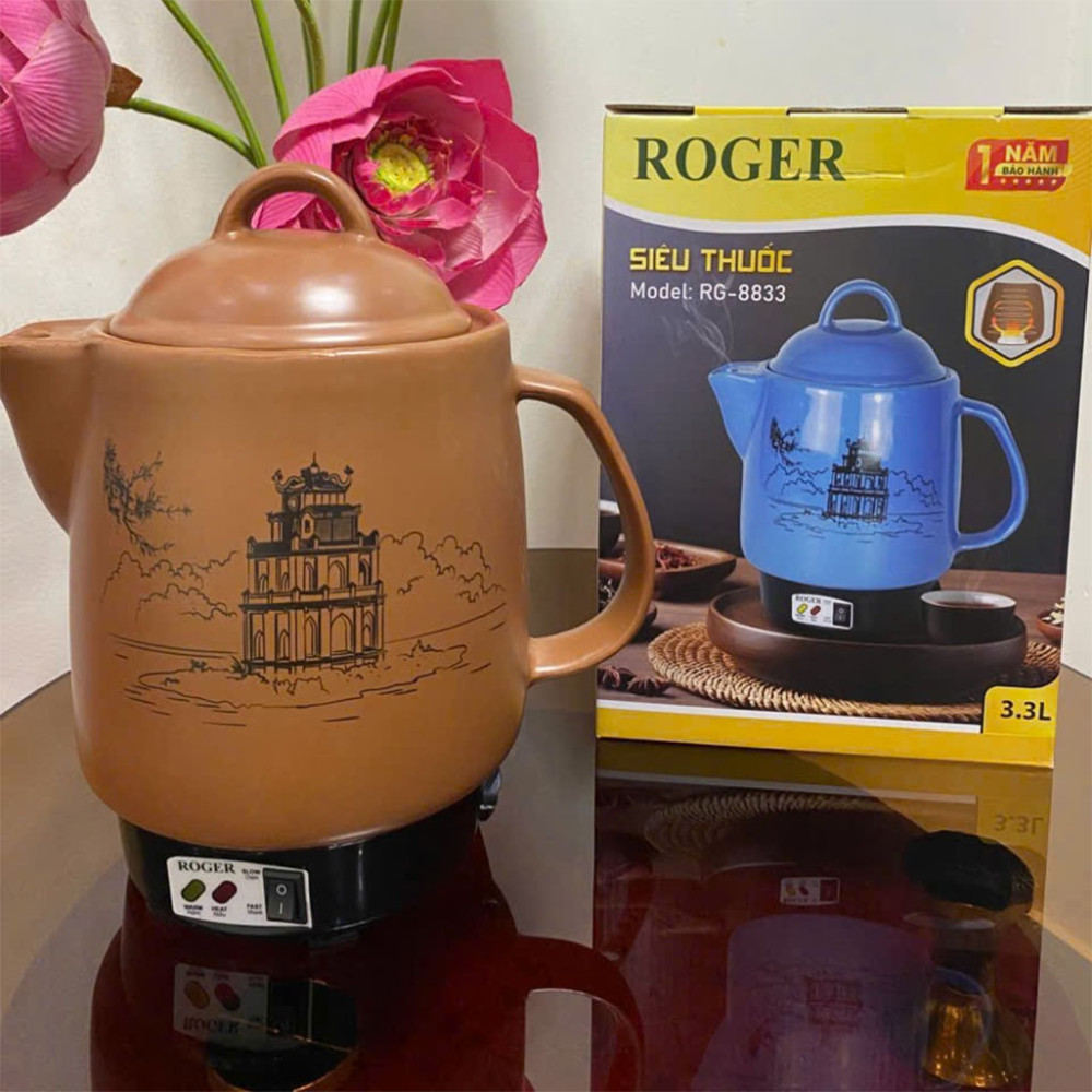 Ấm sắc thuốc đa năng Roger RG8833 - Hàng chính hãng