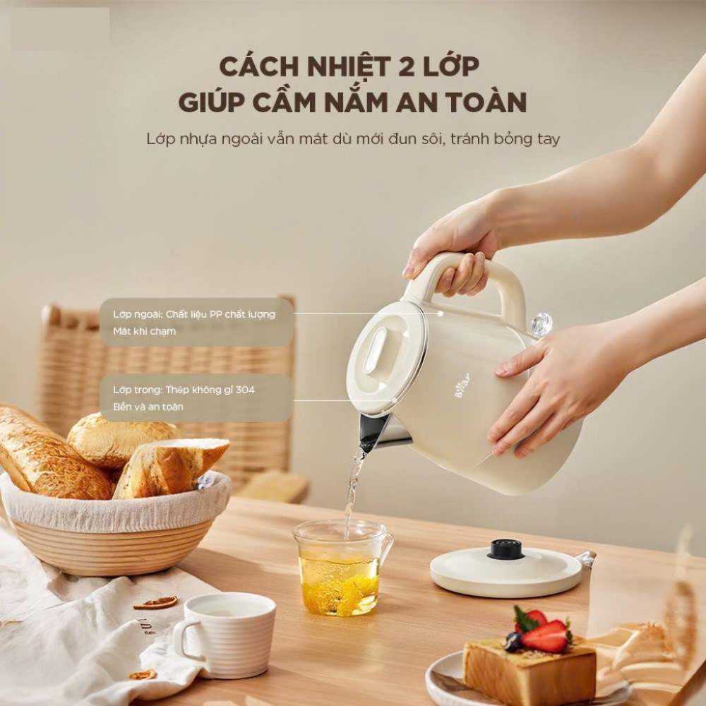Ấm đun nước Bear 1.5L EB-5H15D - Hàng chính hãng
