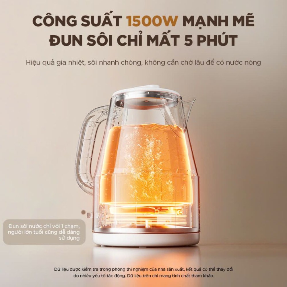Ấm đun nước Bear 1.5L EB-5H15D - Hàng chính hãng