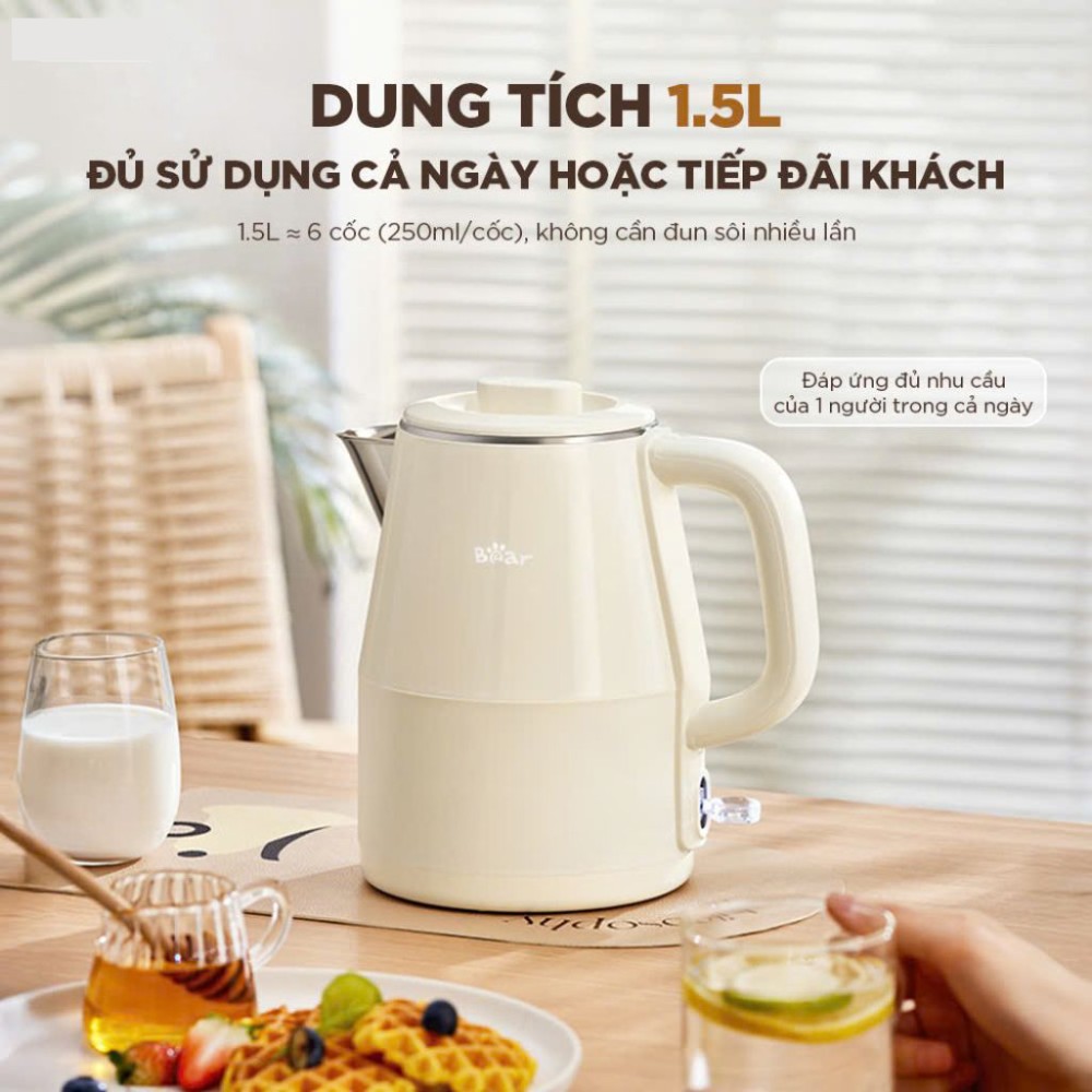 Ấm đun nước Bear 1.5L EB-5H15D - Hàng chính hãng