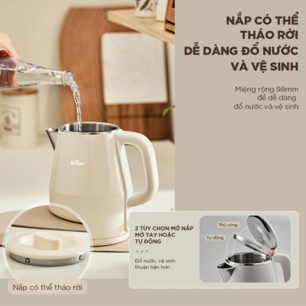 Ấm đun nước Bear 1.5L EB-5H15D - Hàng chính hãng