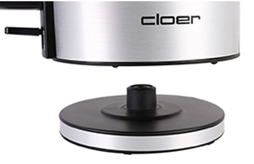 Ấm siêu tốc Cloer 4519 với thiết kế đế tiếp điện dạng xoay 360 độ