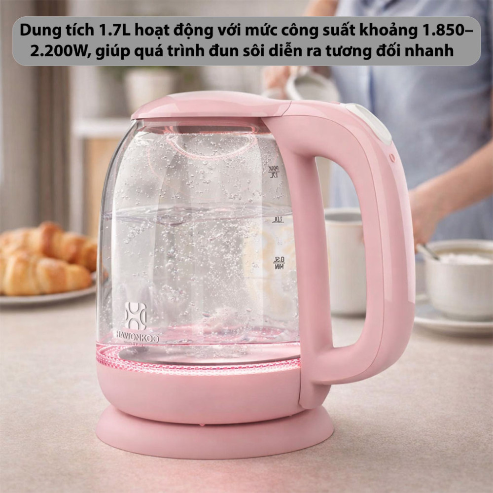 Ấm siêu tốc Hawonkoo KEH-170PK - Hàng chính hãng