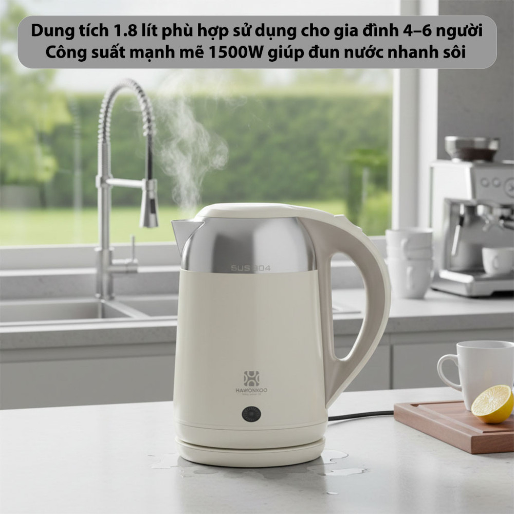 Ấm siêu tốc Hawonkoo SEOUL KEH-181 - Hàng chính hãng