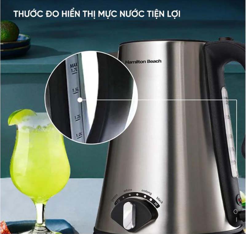 Có thang đo mực nước cho bạn iện theo dõi.