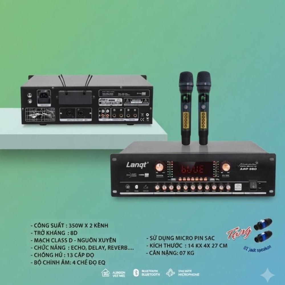Amply 3 in 1 Karaoke Lanqt 25D-MS - Hàng chính hãng