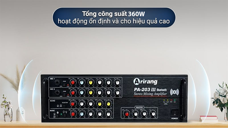 Amply karaoke Arirang PA-203III Bluetooth - Hàng chính hãng