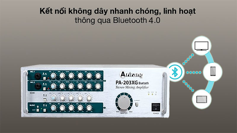 Amply karaoke Arirang PA-203XG Bluettooth - Hàng chính hãng