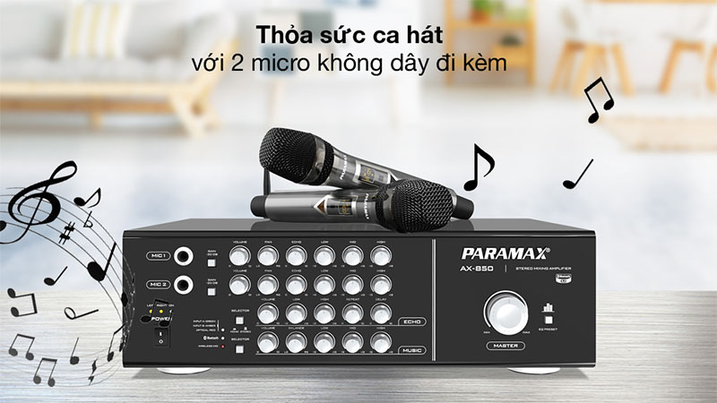 Amply karaoke Paramax AX-850 - Hàng chính hãng