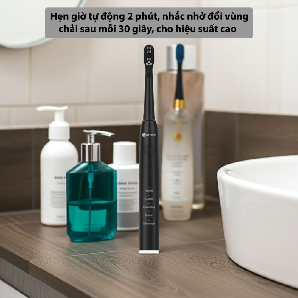 Bàn chải đánh răng điện Elmich Procare TBE 8454BK/PK/WT - Hàng chính hãng