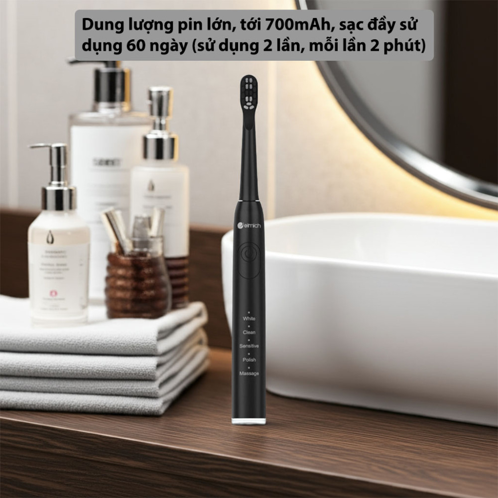 Bàn chải đánh răng điện Elmich Procare TBE 8454BK/PK/WT - Hàng chính hãng