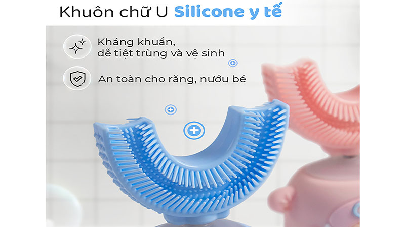 Chất liệu của Bàn chải đánh răng điện chữ U cho bé Halio Smart Sonic U-Shaped Toothbrush