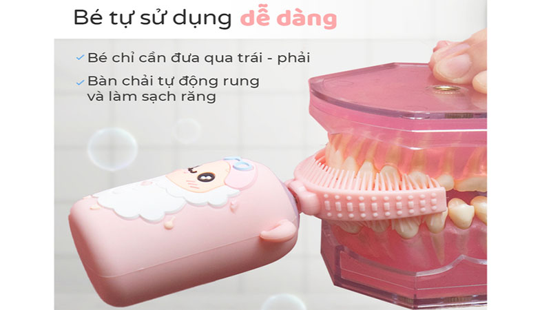Bàn chải đánh răng điện chữ U cho bé Halio Smart Sonic U-Shaped Toothbrush - Hàng chính hãng