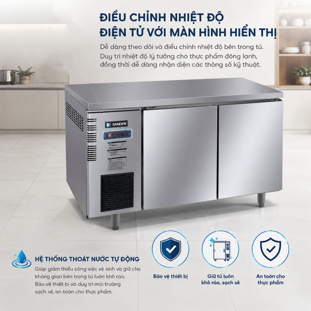 Bàn đông Inox Sanden SCF-1263 235 Lít - Hàng chính hãng