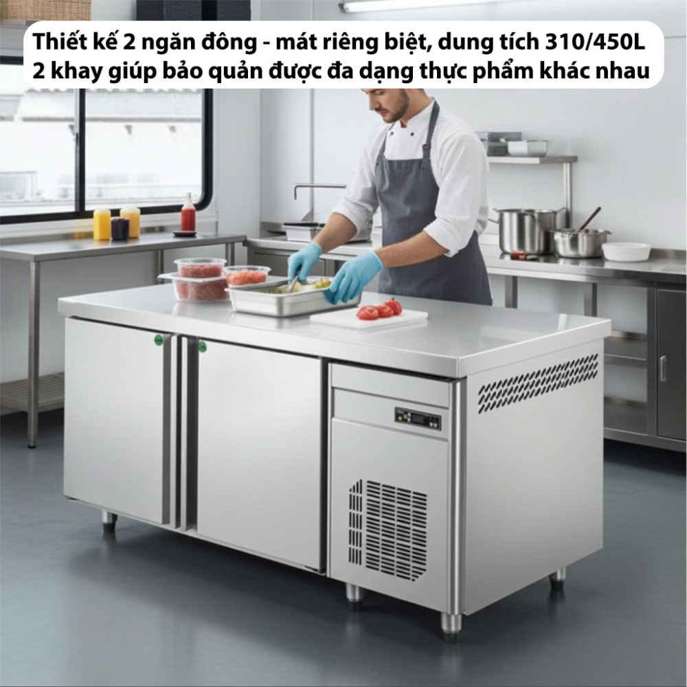 Bàn đông mát kết hợp CVSA SPFD-480-1880SW - Hàng chính hãng