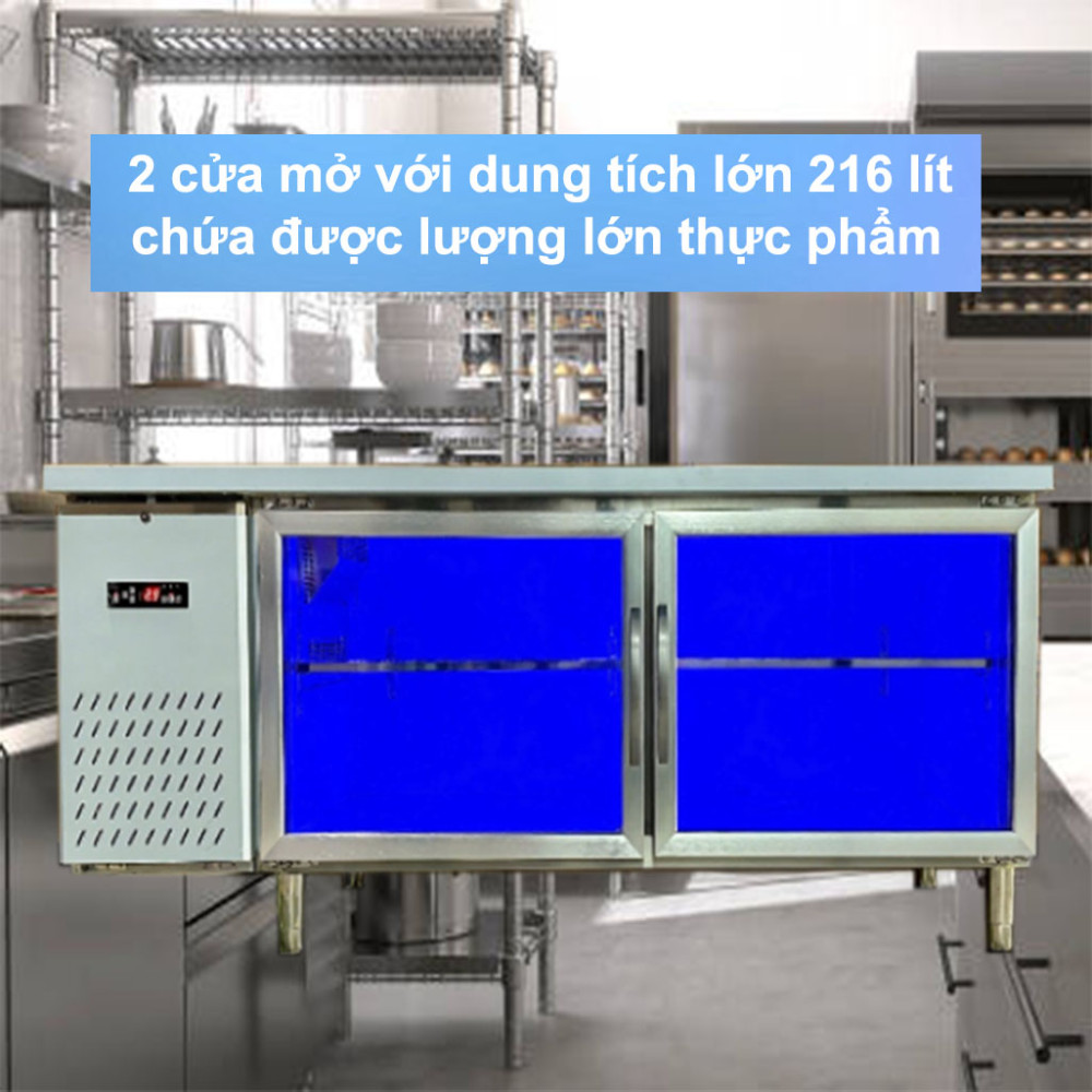 Bàn đông cửa kính Lightcool BL-1500 1.2M có dung tích lớn