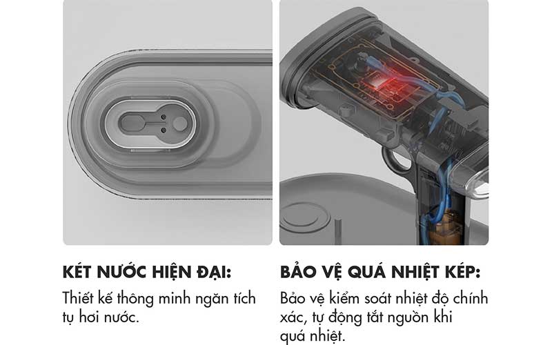 Thiết kế két nước của Bàn là hơi nước cầm tay Dingo DHS1200