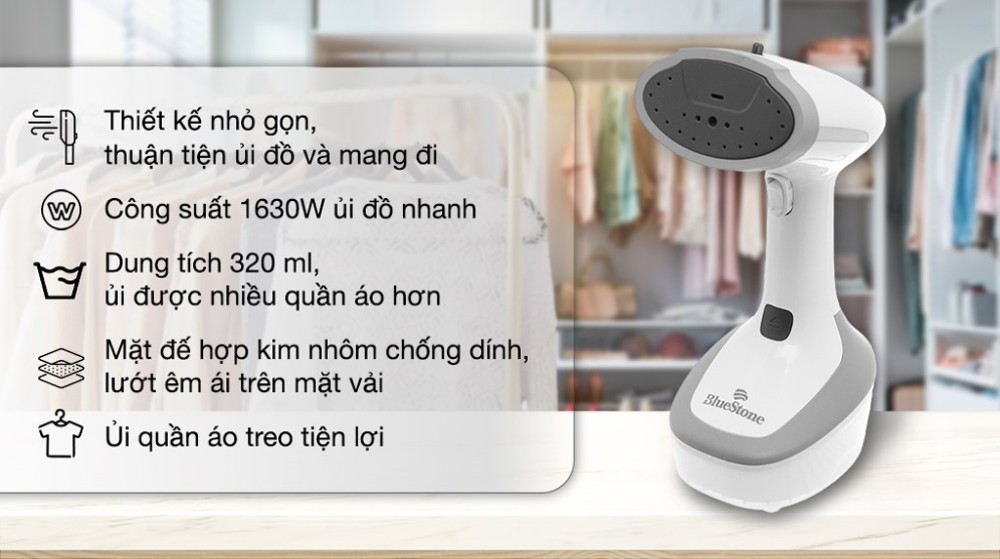 Bàn ủi hơi nước cầm tay BlueStone GSB-4031 - Hàng chính hãng