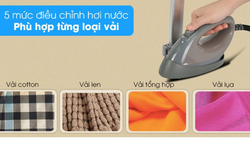 Điều khiển điện tử 5 cấp độ phù hợp với từng loại vải