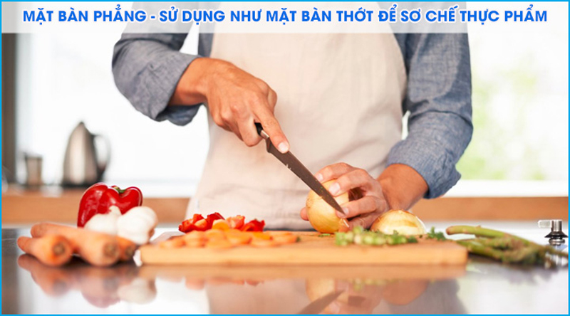 Mặt bàn có thể dùng để sơ chế thức ăn