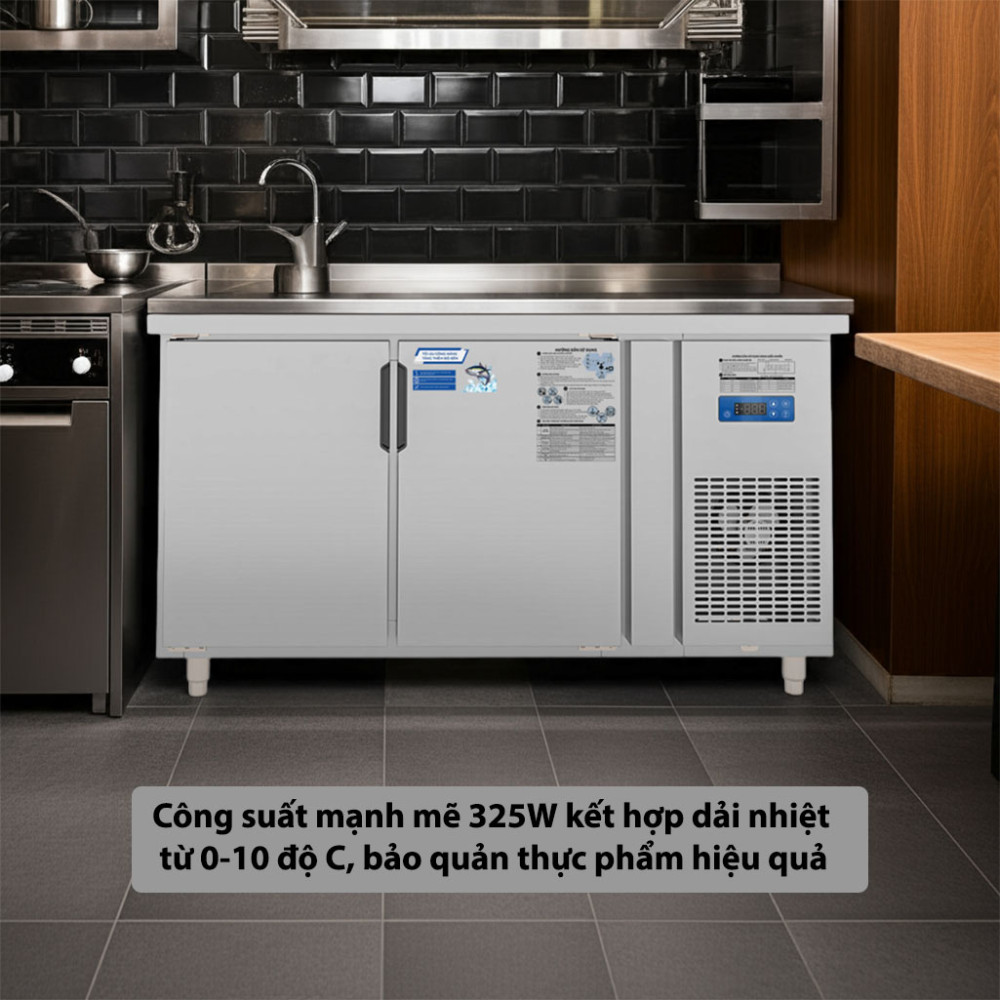 Bàn mát công nghiệp Yubann YB-F15IN công suất mạnh mẽ giúp bảo quản thực phẩm hiệu quả