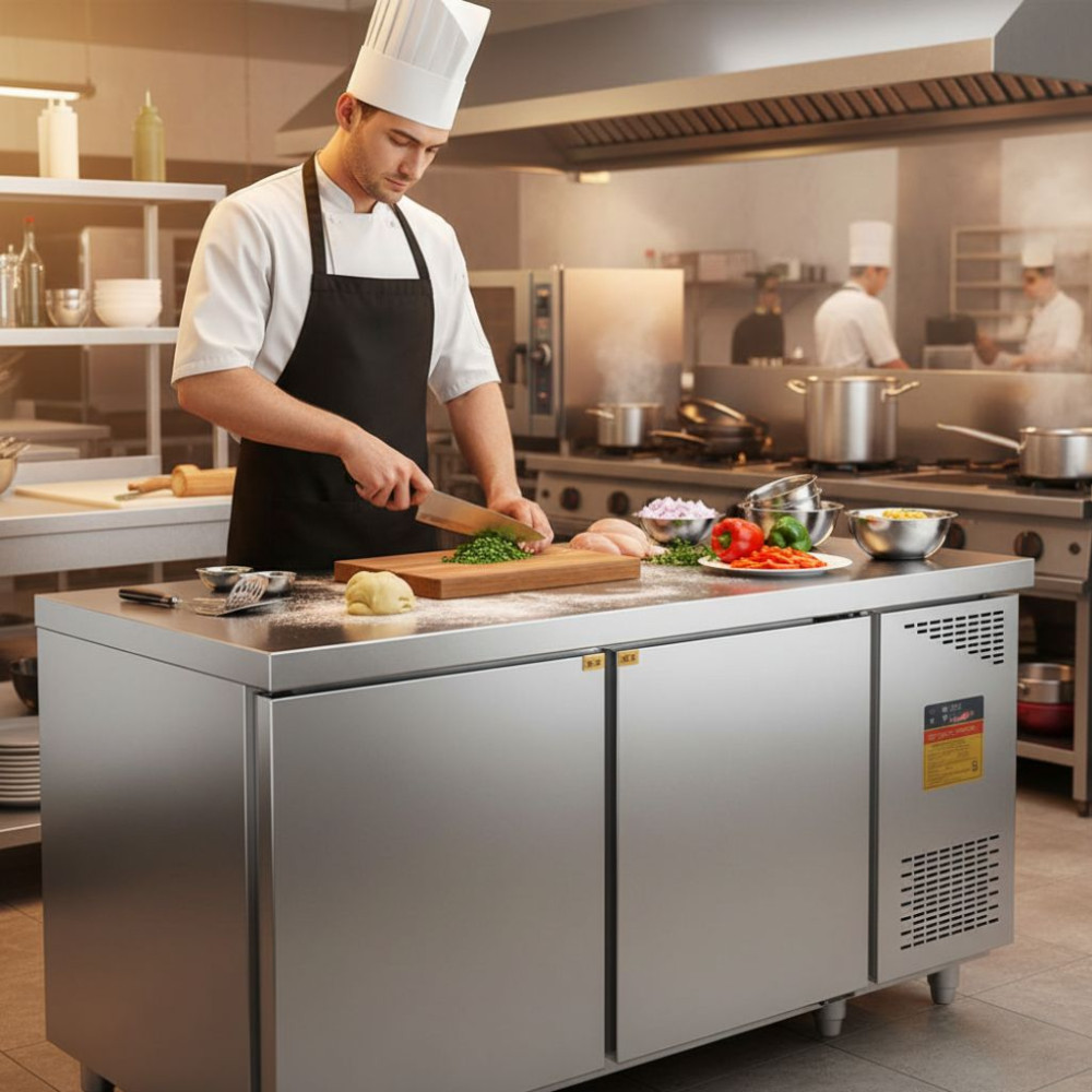 Bàn mát inox 2 cánh CVSA SPFD-480-1860LC - Hàng chính hãng