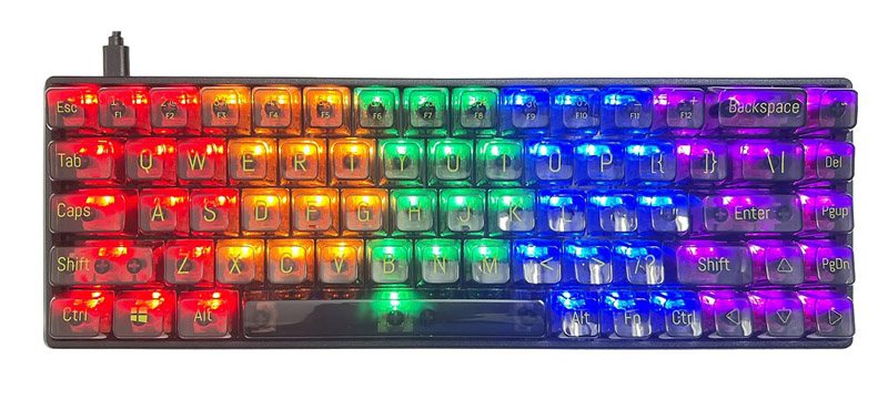 Hệ thống đèn led nhiều màu cực kỳ ấn tượng trãi đều trên mặt phím
