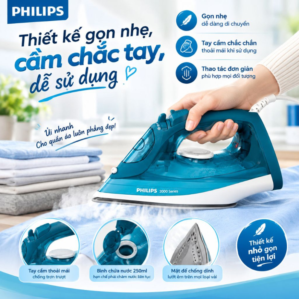 Bàn ủi hơi nước Philips DST2030/90 - Hàng chính hãng