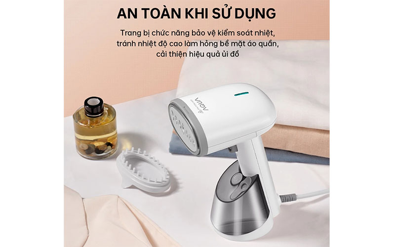 Hệ thống bảo vệ an toàn của Bàn ủi hơi nước cầm tay Aqua SH2502R