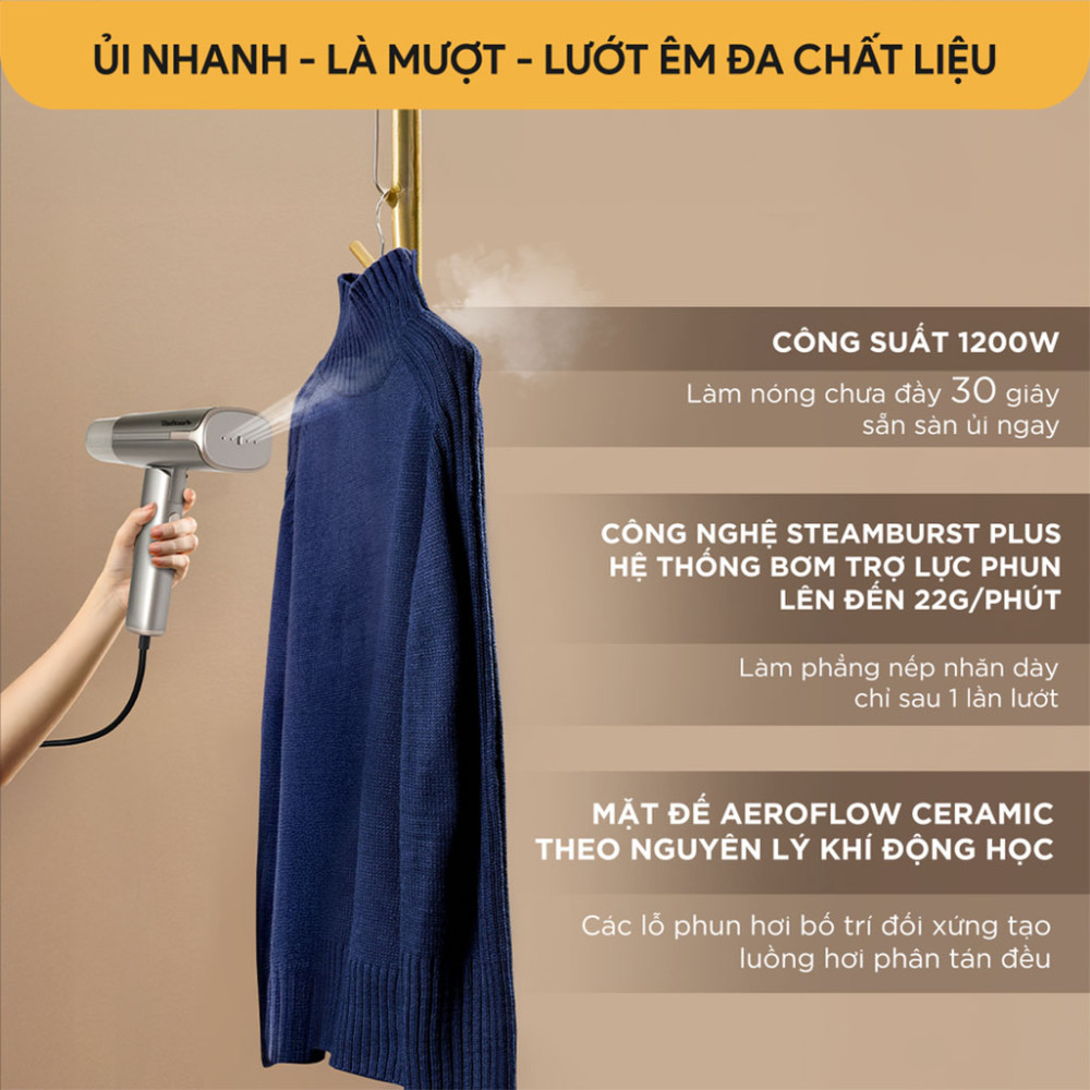 Bàn ủi hơi nước cầm tay Bluestone GSB-4018 - Hàng chính hãng