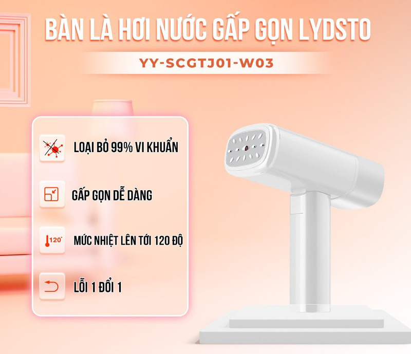 Lydsto YY-SCGTJ01-W03 khử mùi, khử ẩm mốc bằng hơi nước ở nhiệt độ cao