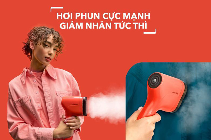 Hơi phun 20g/phút và làm nóng nhanh, làm thẳng quần áo nhanh