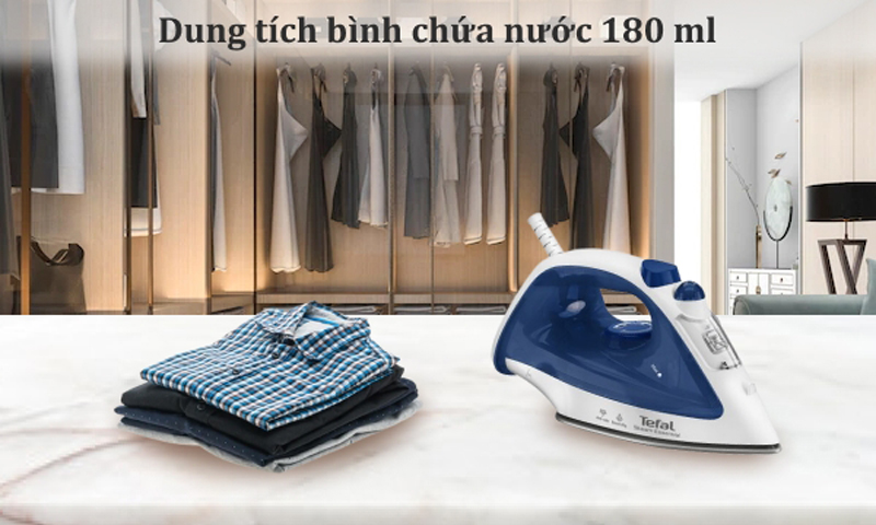 Dung tích bình nước 180ml là được nhiều quần áo cho 1 lần