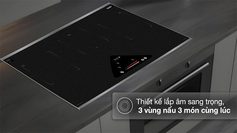 Thiết kế lắp âm của Bếp 3 điện từ Kaff KF-IC5801II Plus (Made in Germany)