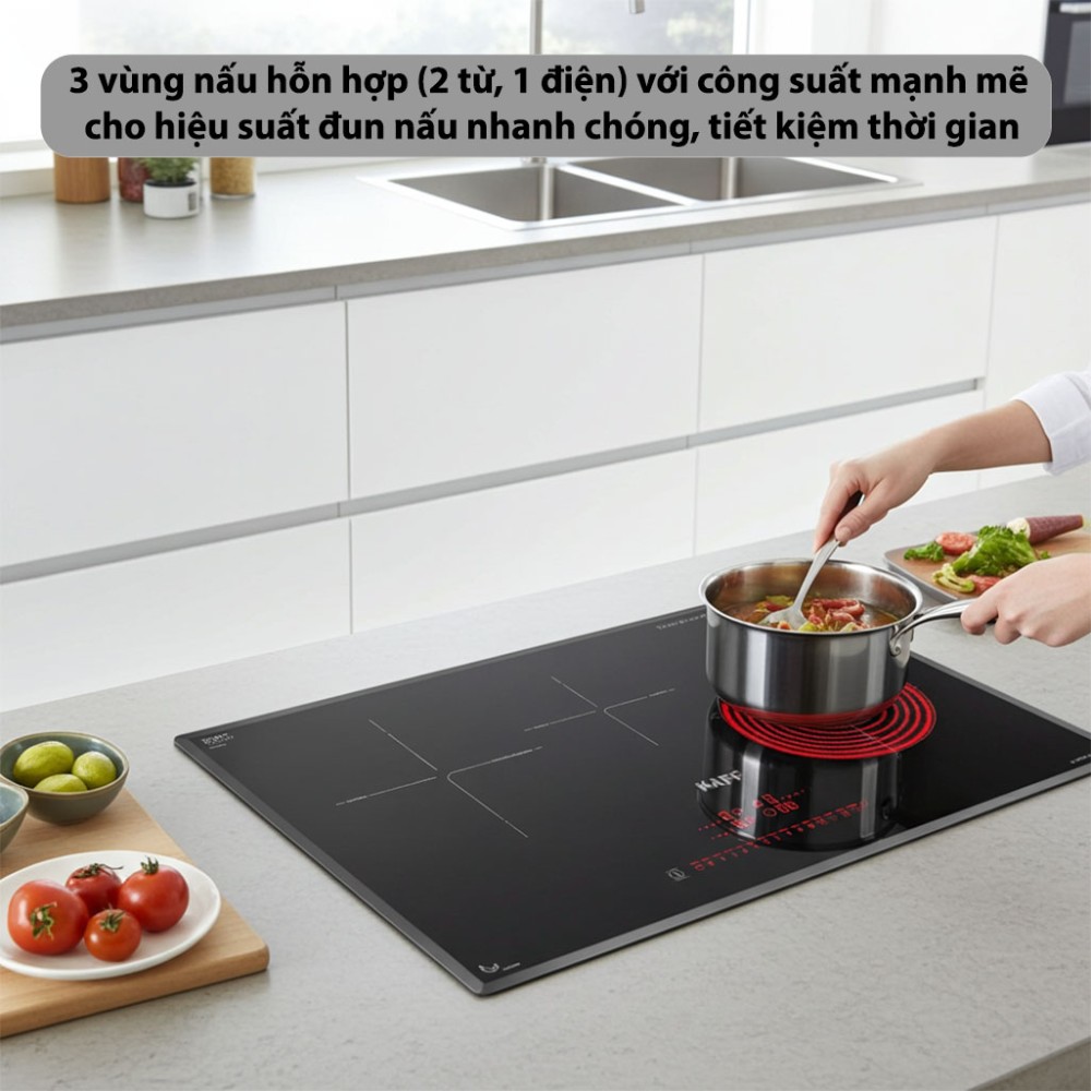 Bếp ba điện từ hồng ngoại Kaff KF-IC79H New Plus - Hàng chính hãng
